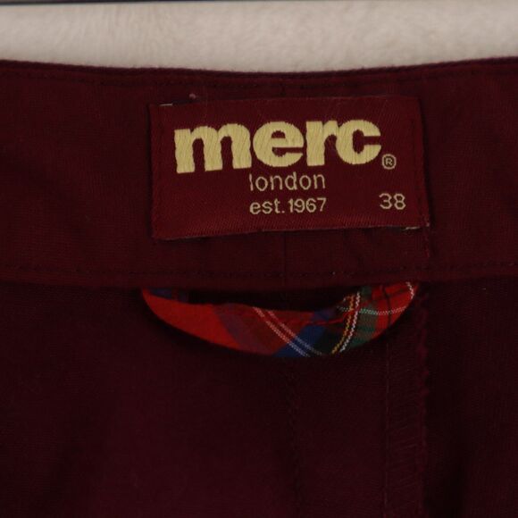 MERC London Winston Wine Red Sta Press Men's Size 38Wx29L Trousers Casual Pants - Picture 2 of 10